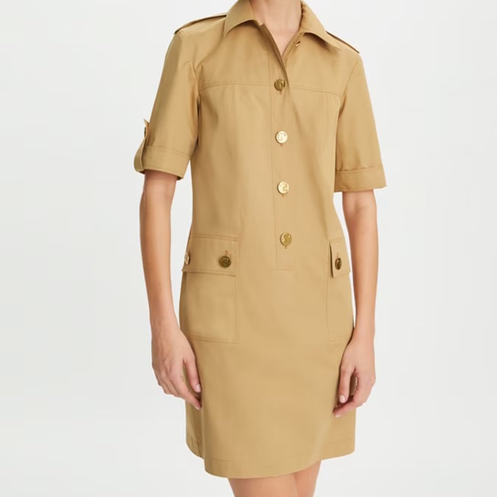 Tory Burch Camp Dress in Khaki - Size 2- NWT